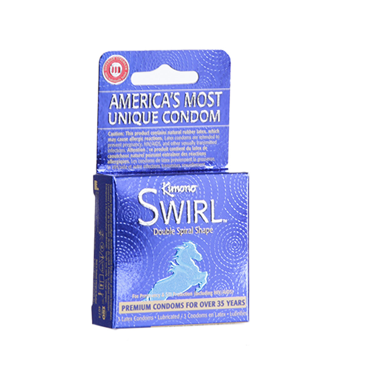 Kimono Swirl – Double Spiral Shape Condoms – 3 Pack