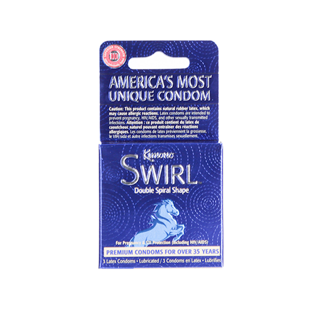 Kimono Swirl – Double Spiral Shape Condoms – 3 Pack