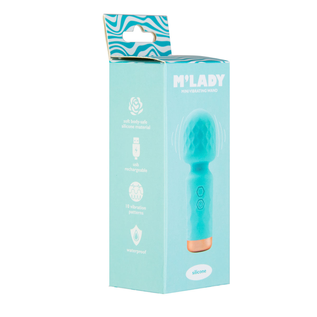 M’Lady – Mini Vibrating Wand – Teal