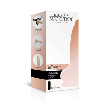 Naked Addiction 8" Silicone Dual Density Dildo - 88025