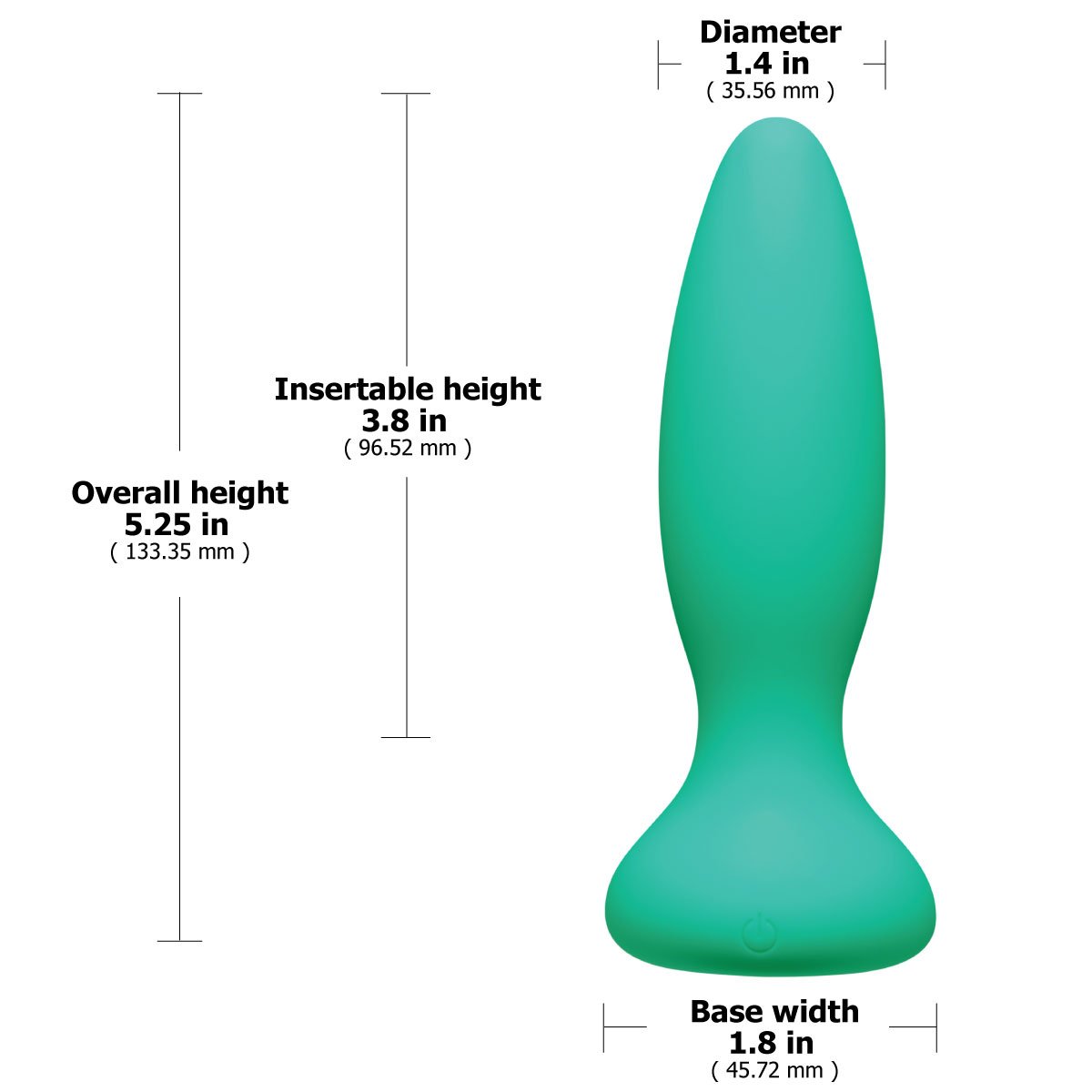 Doc Johnson A-Play - Thrust - Adventurous - Rechargeable Silicone Anal Plug with Remote - Teal