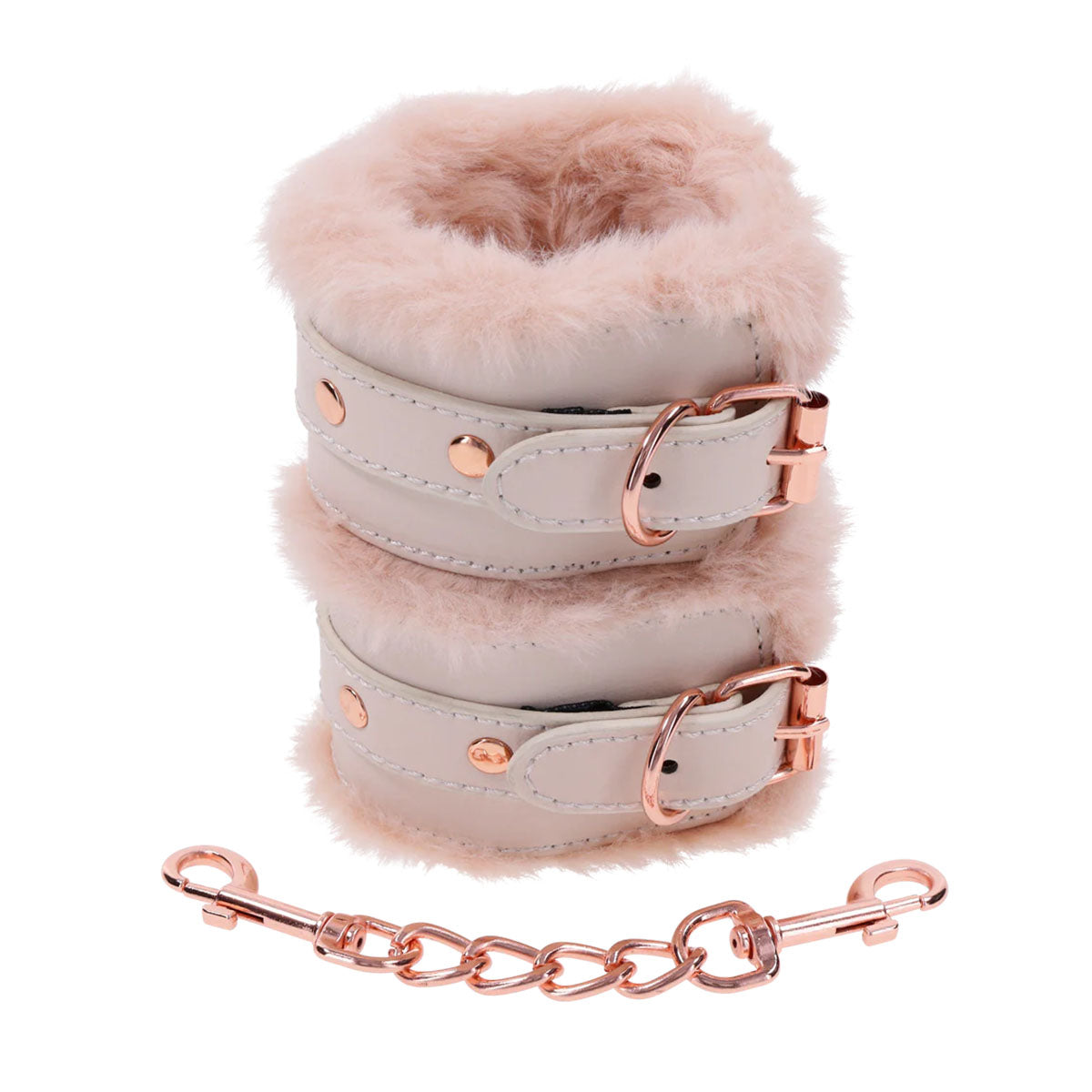 SportSheets Sex & Mischief  Peaches ‘N CreaMe Fur Handcuffs