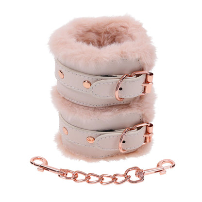 SportSheets Sex & Mischief  Peaches ‘N CreaMe Fur Handcuffs