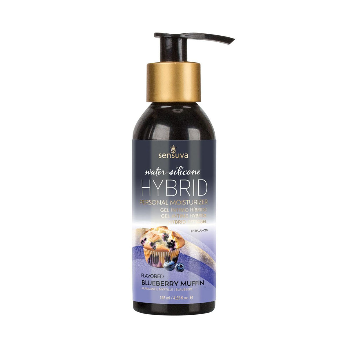 Sensuva Hybrid Formula – Personal Lube - Flavoured - 4.2 oz-Blueberry Muffin
